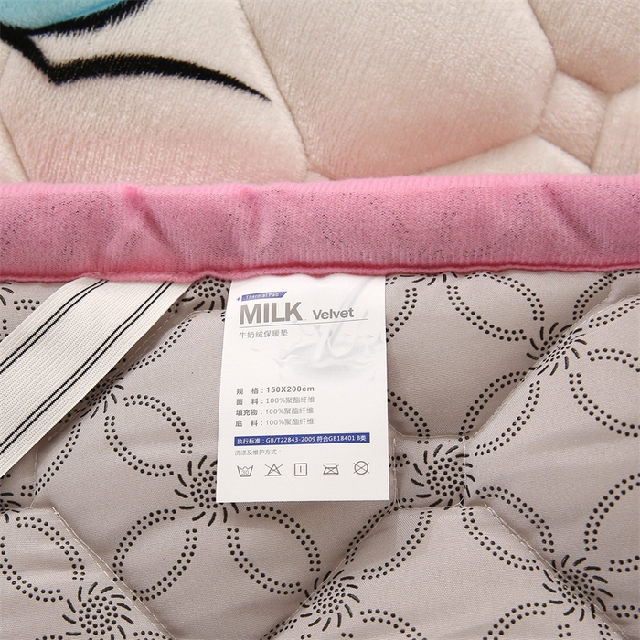 91家纺网 家纺一手货源 找家纺 东宇 2024年新款A类抗菌牛奶绒大床加厚床垫 暖阳