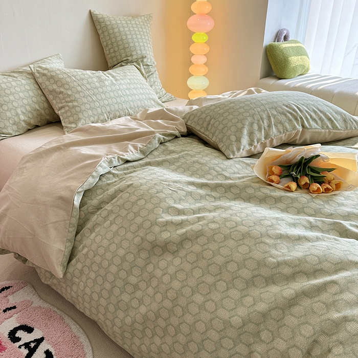 91家纺网 家纺一手货源 找家纺 千朵 2023新款全棉生态磨毛四件套 研悦