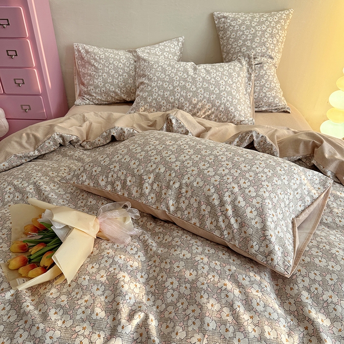 91家纺网 家纺一手货源 找家纺 千朵 2023新款全棉生态磨毛四件套 言依