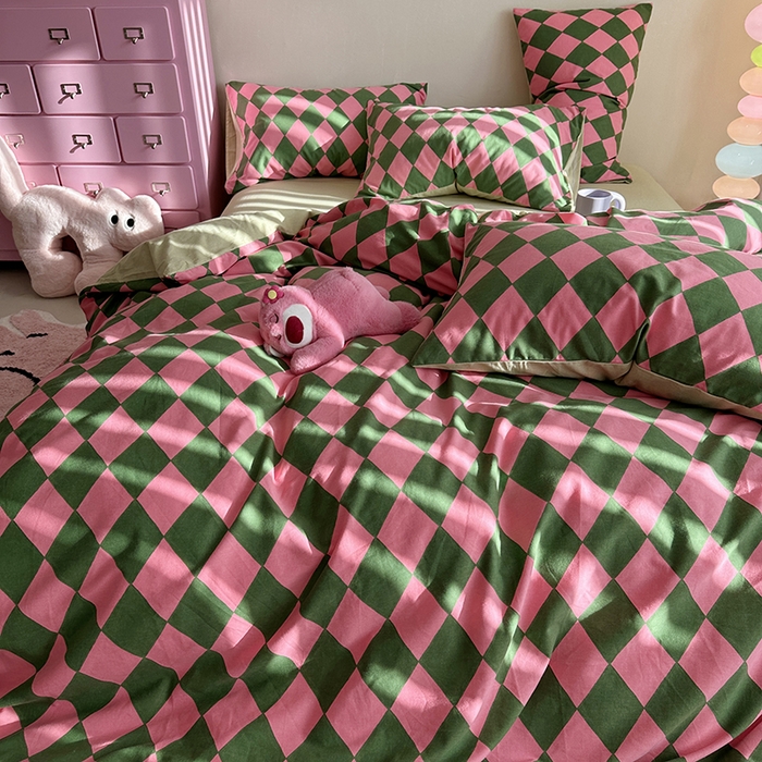 91家纺网 家纺一手货源 找家纺 千朵 2023新款全棉生态磨毛四件套 晴琳-红