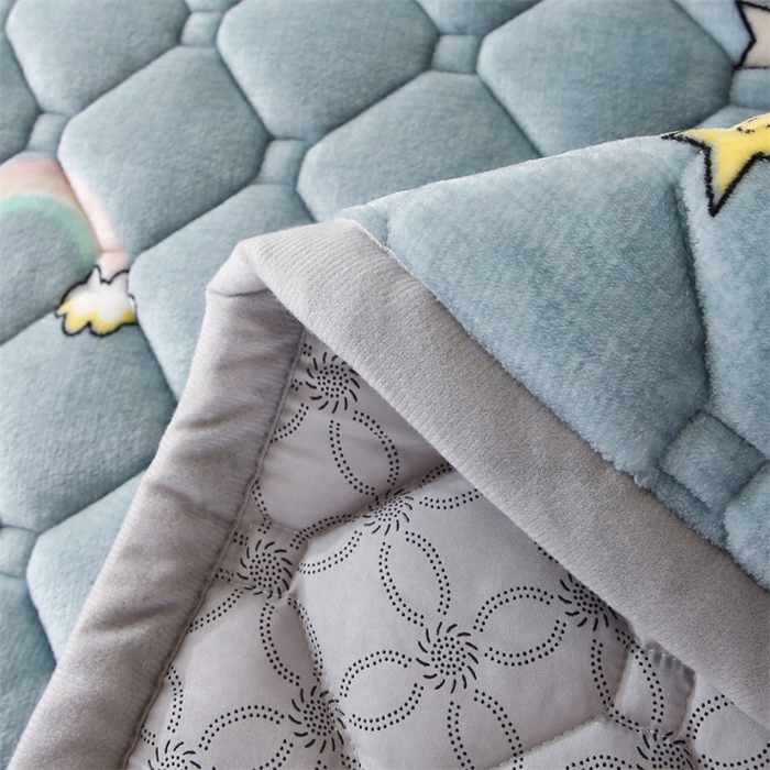 91家纺网 家纺一手货源 找家纺 东宇 2024年新款A类抗菌牛奶绒大床加厚床垫 恐龙家园