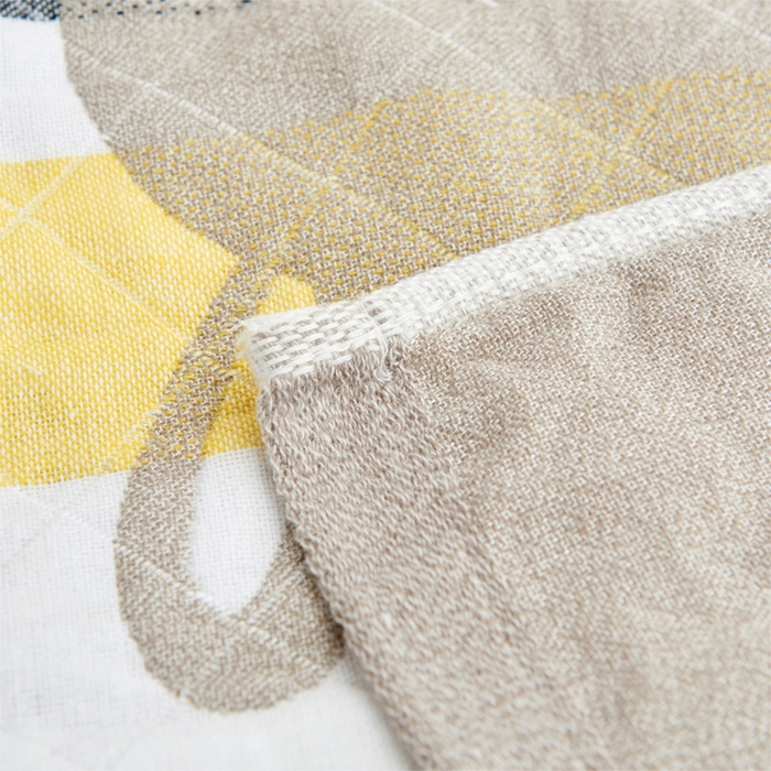 91家纺网 家纺一手货源 找家纺 朴尔 2023新款三层纱布定位枕巾 灯下萌宠-灰