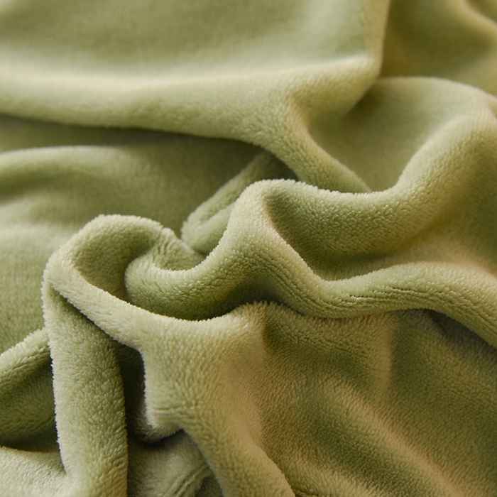 91家纺网 家纺一手货源 找家纺 艾米家居 2023新款秋冬牛奶绒刺绣花边四件套-幸运兔 果绿