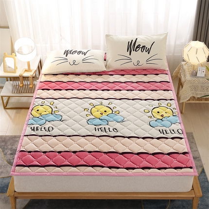 91家纺网 家纺一手货源 找家纺 （总）东宇 2024年新款A类抗菌牛奶绒大床加厚床垫