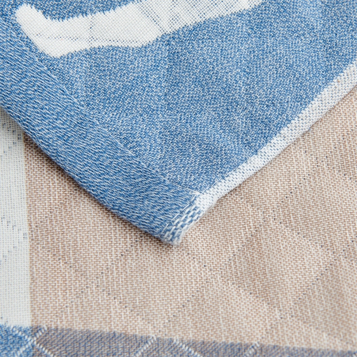 91家纺网 家纺一手货源 找家纺 朴尔 2023新款三层纱布定位枕巾 吉姆熊-兰