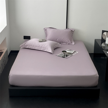 三味舒屋 2024新款50S双股贡缎长绒棉纯色单品系列 赤紫