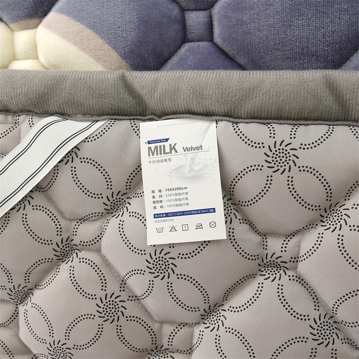 91家纺网 家纺一手货源 找家纺 东宇 2024年新款A类抗菌牛奶绒大床加厚床垫 星球