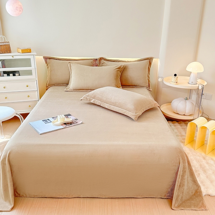 91家纺网 家纺一手货源 找家纺 （总）2023年新款多功能毛毯牛奶绒床单三件套