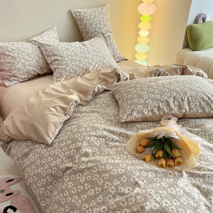 91家纺网 家纺一手货源 找家纺 千朵 2023新款全棉生态磨毛四件套 言依