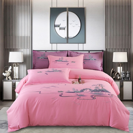 91家纺网 家纺一手货源 找家纺 （总）浩情 2026新款高端加厚120S高端磨毛刺绣系列四件套