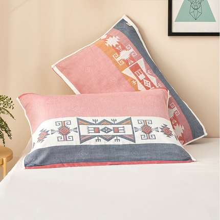 91家纺网 家纺一手货源 找家纺 （总）朴尔 2023新款全棉四层纱布休闲枕巾