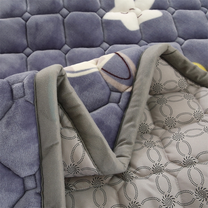 91家纺网 家纺一手货源 找家纺 东宇 2024年新款A类抗菌牛奶绒大床加厚床垫 星球