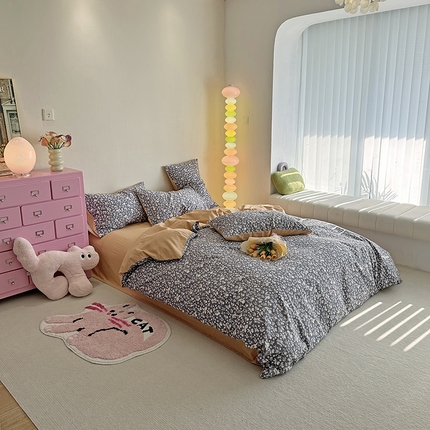 千朵 2023新款全棉生态磨毛四件套 尔樱