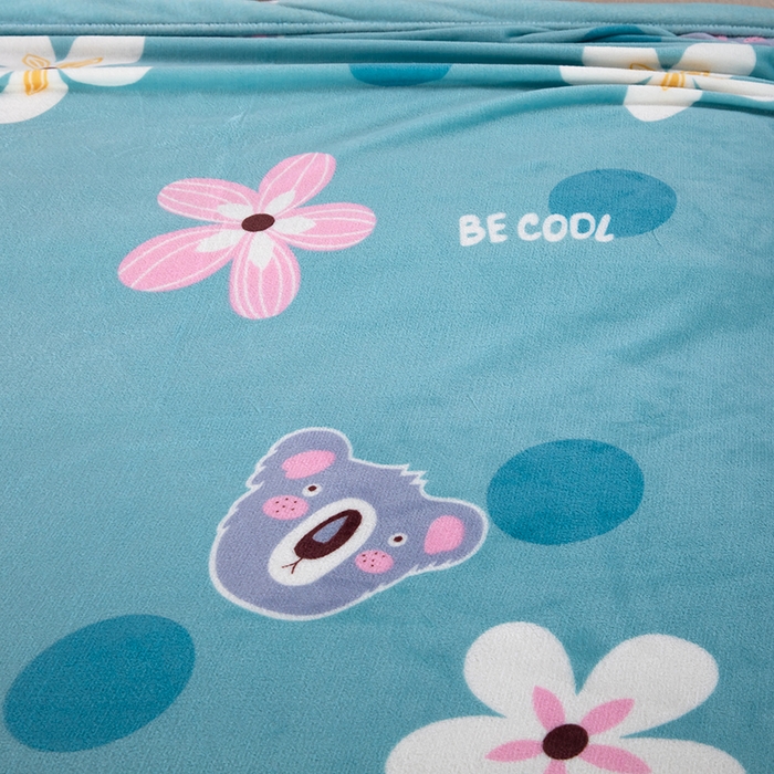 91家纺网 家纺一手货源 找家纺 侨鑫 2023新款云貂绒毛毯 花朵卡拉