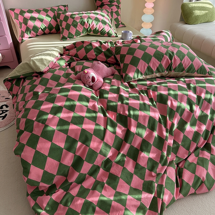 91家纺网 家纺一手货源 找家纺 千朵 2023新款全棉生态磨毛四件套 晴琳-红