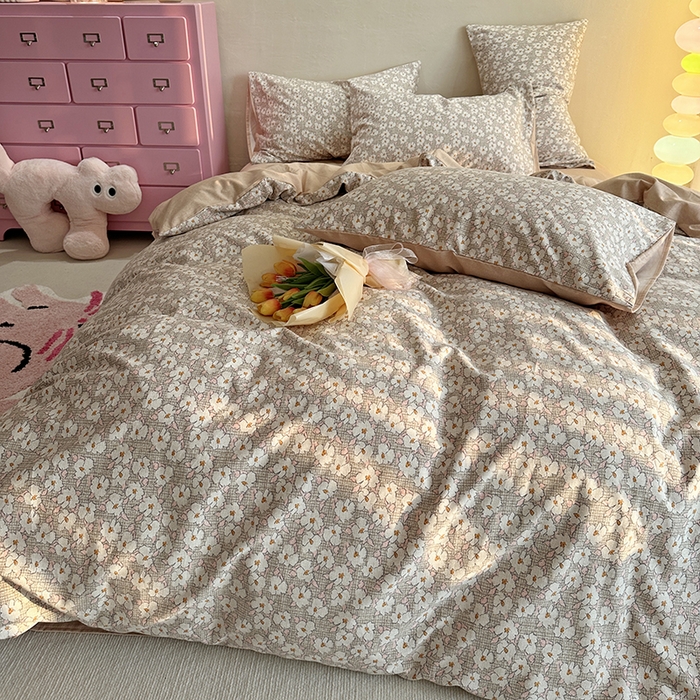 91家纺网 家纺一手货源 找家纺 千朵 2023新款全棉生态磨毛四件套 言依