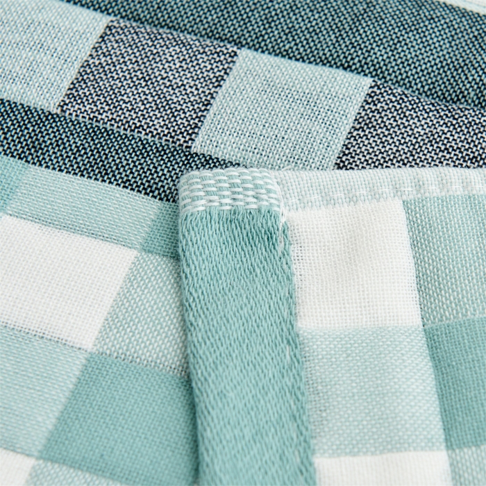 91家纺网 家纺一手货源 找家纺 朴尔 2023新款三层纱布定位枕巾 云朵-绿