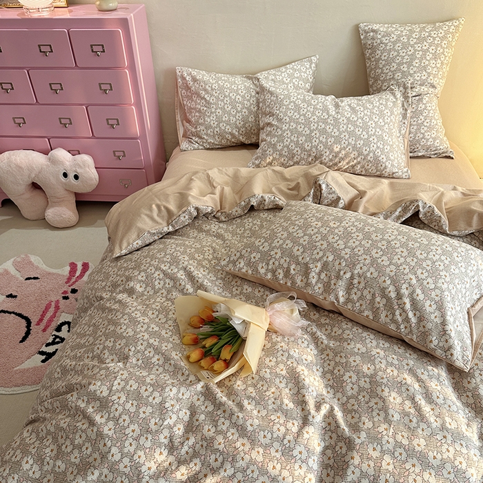 91家纺网 家纺一手货源 找家纺 千朵 2023新款全棉生态磨毛四件套 言依