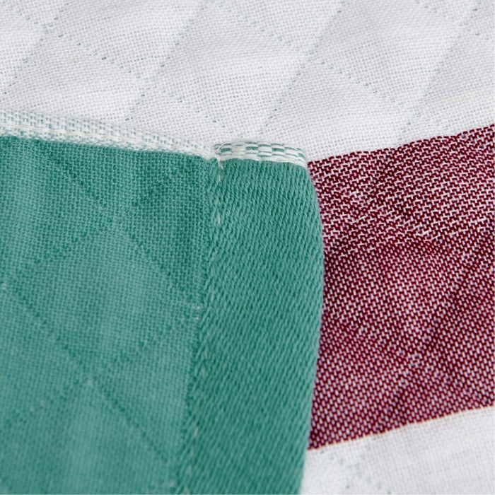 91家纺网 家纺一手货源 找家纺 朴尔 2023新款三层纱布定位枕巾 阳光熊-绿