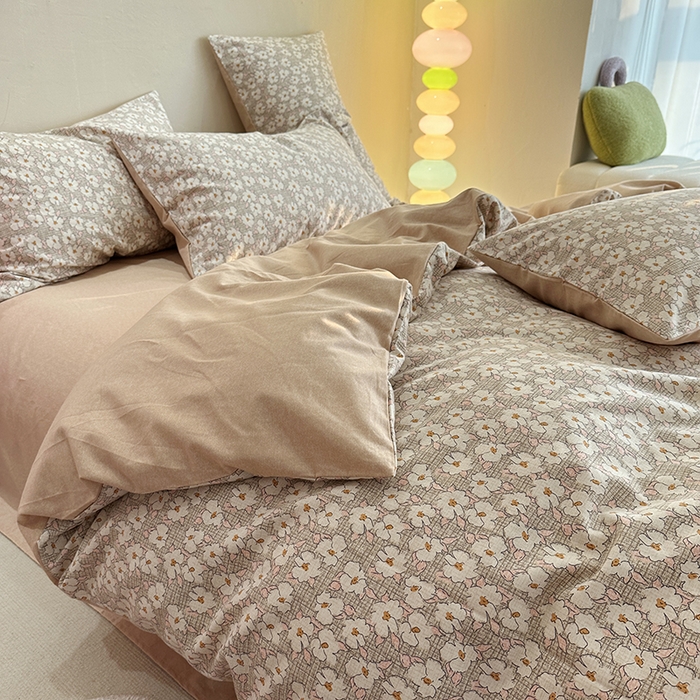 91家纺网 家纺一手货源 找家纺 千朵 2023新款全棉生态磨毛四件套 言依