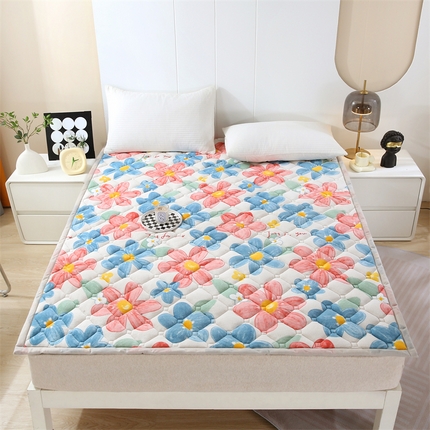 91家纺网 家纺一手货源 找家纺 （总）东宇 2024年新款A类抗菌牛奶绒大床加厚床垫