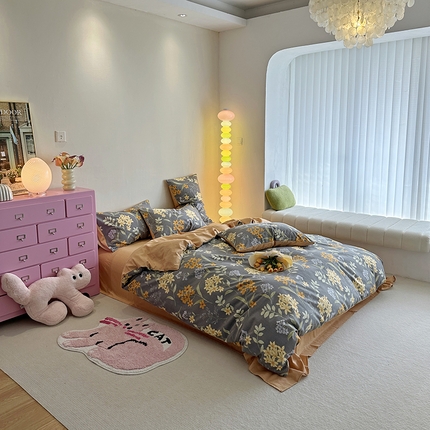 千朵 2023新款全棉生态磨毛四件套 语初