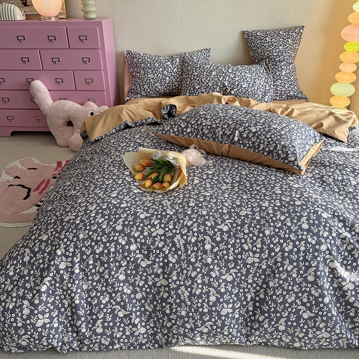 91家纺网 家纺一手货源 找家纺 千朵 2023新款全棉生态磨毛四件套 尔樱