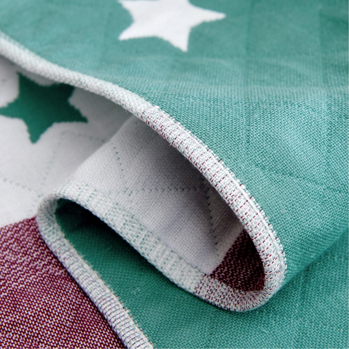 91家纺网 家纺一手货源 找家纺 朴尔 2023新款三层纱布定位枕巾 阳光熊-绿