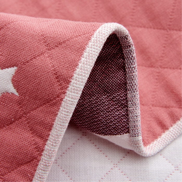 91家纺网 家纺一手货源 找家纺 朴尔 2023新款三层纱布定位枕巾 阳光熊-粉