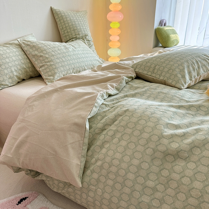 91家纺网 家纺一手货源 找家纺 千朵 2023新款全棉生态磨毛四件套 研悦