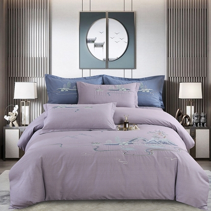 91家纺网 家纺一手货源 找家纺 （总）浩情 2026新款高端加厚120S高端磨毛刺绣系列四件套