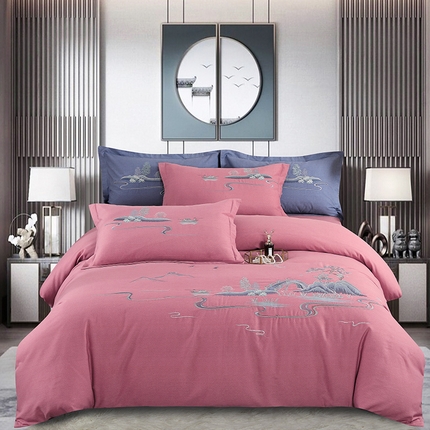 91家纺网 家纺一手货源 找家纺 （总）浩情 2026新款高端加厚120S高端磨毛刺绣系列四件套