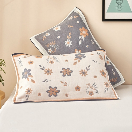 91家纺网 家纺一手货源 找家纺 （总）朴尔 2023新款全棉四层纱布休闲枕巾