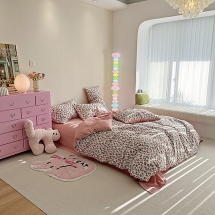 千朵 2023新款全棉生态磨毛四件套 可晴