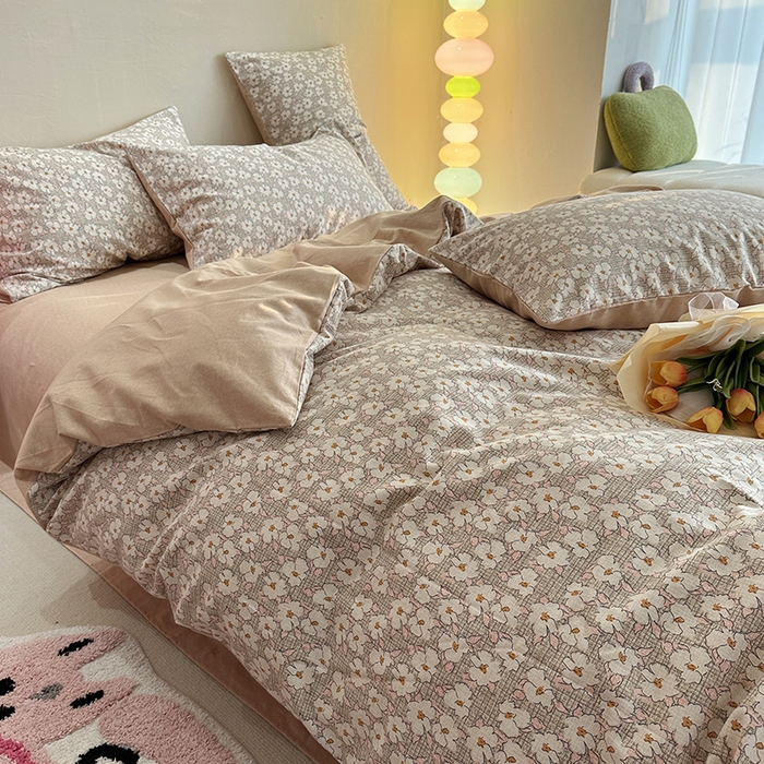 91家纺网 家纺一手货源 找家纺 千朵 2023新款全棉生态磨毛四件套 言依