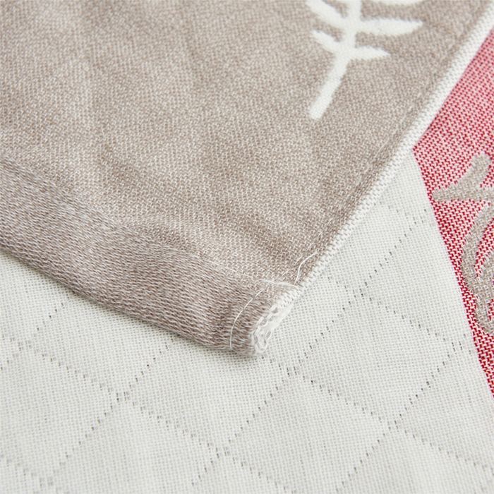 91家纺网 家纺一手货源 找家纺 朴尔 2023新款三层纱布定位枕巾 夏日芭蕉-灰