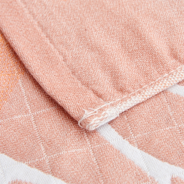 91家纺网 家纺一手货源 找家纺 朴尔 2023新款三层纱布定位枕巾 仙林小鹿-粉