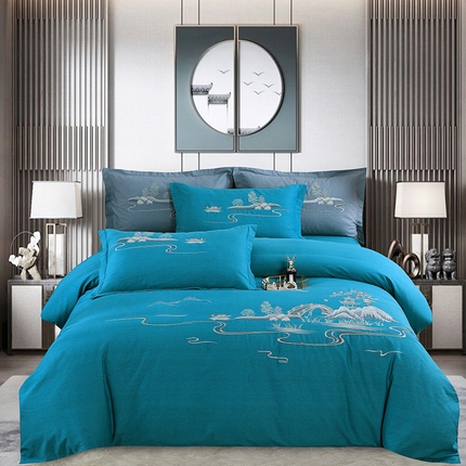 91家纺网 家纺一手货源 找家纺 （总）浩情 2026新款高端加厚120S高端磨毛刺绣系列四件套