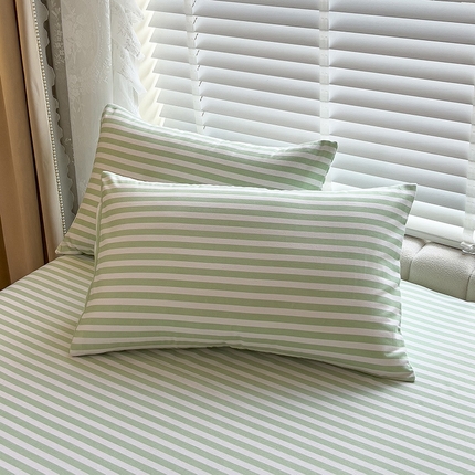 芃成家纺 2023新款磨毛系列磨毛枕套细川 绿