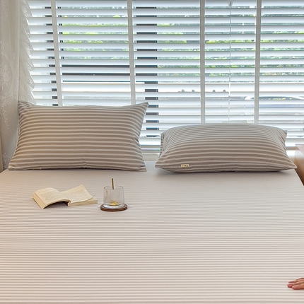 芃成家纺 2023新款磨毛系列磨毛枕套细川 咖