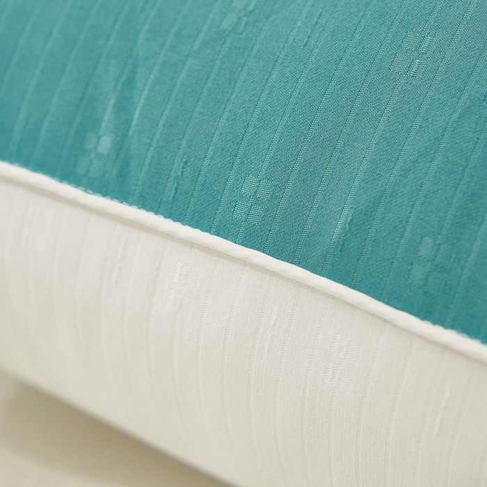 91家纺网 家纺一手货源 找家纺 拾光枕芯  2023新款地中海拼色枕芯 白绿