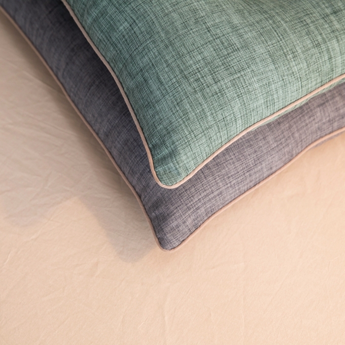 91家纺网 家纺一手货源 找家纺 拾光枕芯 2023新款罗马色织低枕 枕芯 墨绿