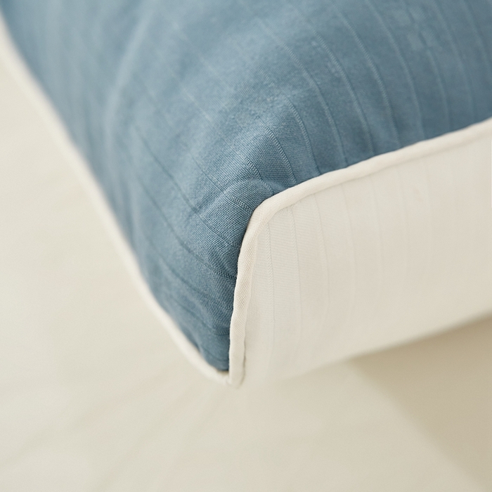 91家纺网 家纺一手货源 找家纺 拾光枕芯  2023新款地中海拼色枕芯 蓝白