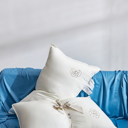 拾光枕芯 2023新款天丝山茶花枕芯 白色