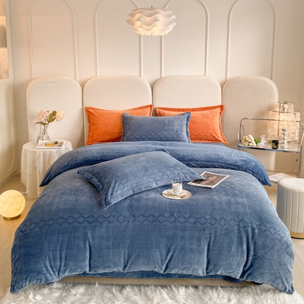 91家纺网 家纺一手货源 找家纺 （总）寐居家纺 2023年高克重烂花牛奶绒四件套