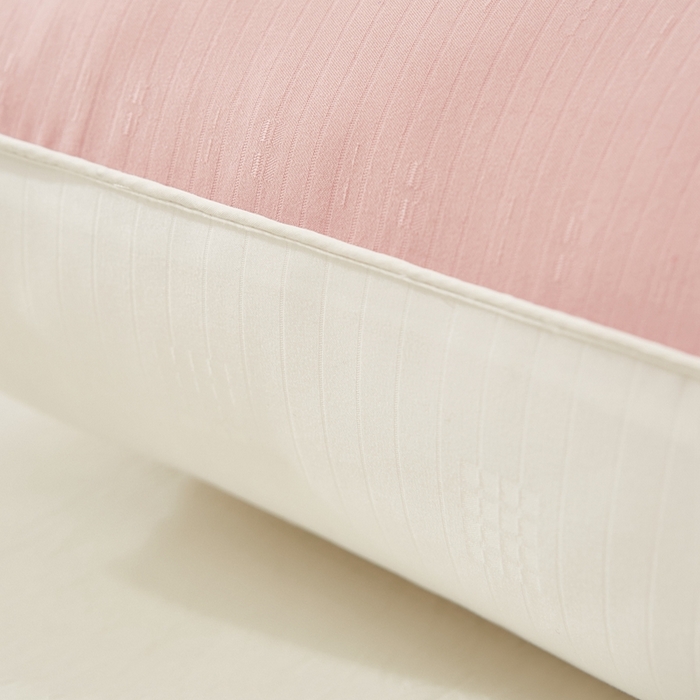 91家纺网 家纺一手货源 找家纺 拾光枕芯  2023新款地中海拼色枕芯 粉白