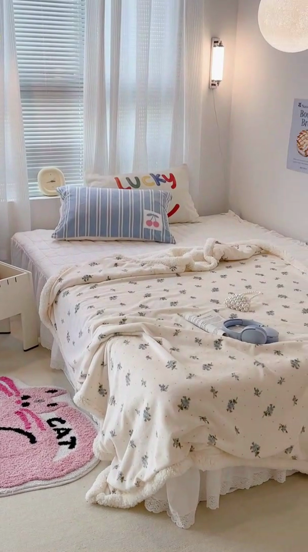 91家纺网 家纺一手货源 找家纺 昔可家纺 2023新款ins风牛奶绒羊羔绒印花毛毯（风格一） 西西里碎花