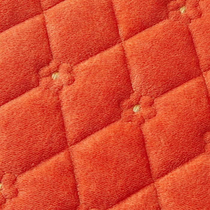 91家纺网 家纺一手货源 找家纺 罗艺轩 2024新款花季宝宝绒全套夹棉絎缝加厚系列床裙套件 爱玛橙