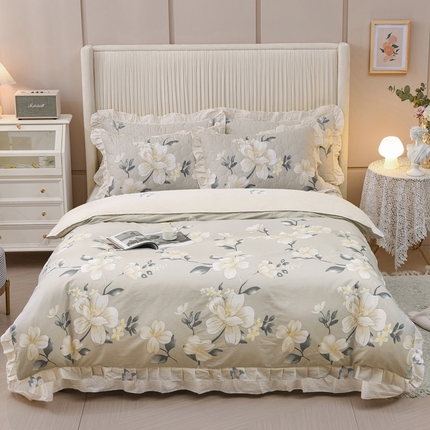 91家纺网 家纺一手货源 找家纺 （总）爱妮玖玖家纺 2023新款四件套--韩式床盖系列