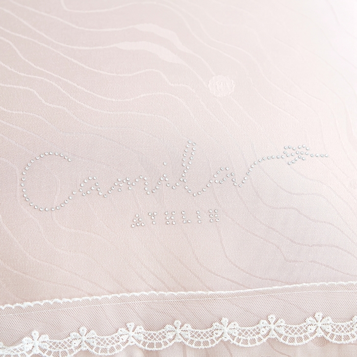 91家纺网 家纺一手货源 找家纺 拾光枕芯 2023新款羊绒蕾丝枕 粉色